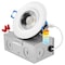Luxrite 3 Inch Gimbal LED Recessed Downlight 5CCT 2700K-5000K 8W 600LM Dimmable Damp Rated IC Rated LR23220-1PK - alternate 1